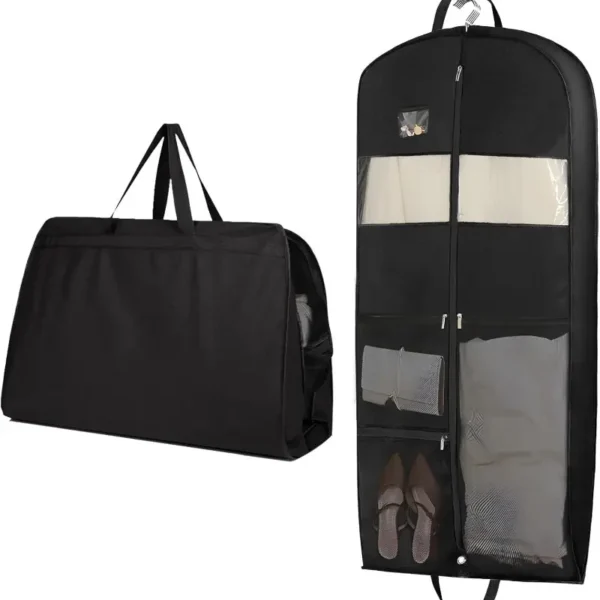 Durable Canvas Garment Bag for Suits, Dresses & Coats